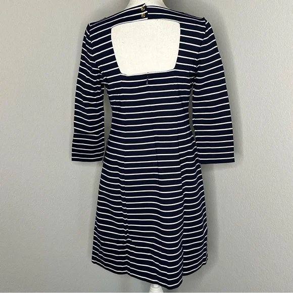 1901 Stripe Boat Neck Ponte Dress & White NWT - Picture 8 of 12